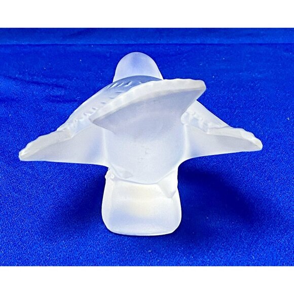 Estate Lalique Frosted Crystal Bird Paperweight! - Damaged! 121 - Picture 4 of 12